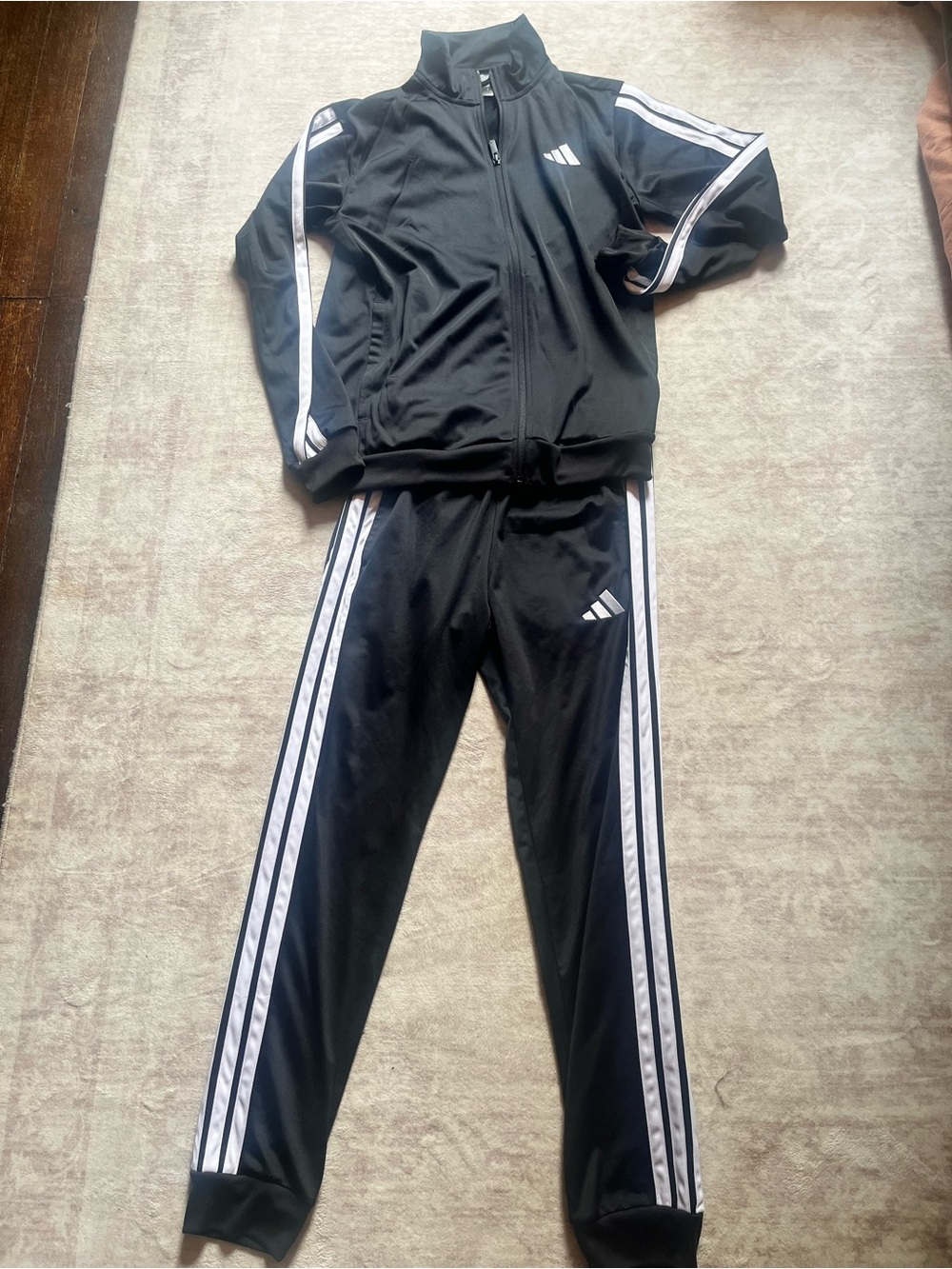 adidas Black Athletic Jacket with Zip Collar